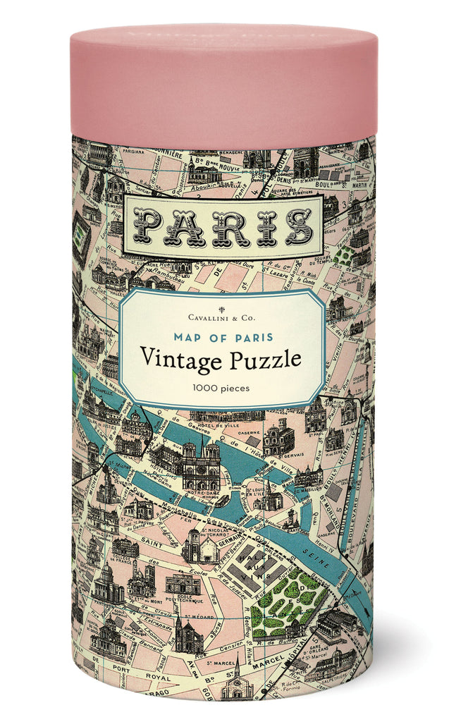 Cavallini & Co. Map of Paris 1000 Piece Puzzle — Two Hands Paperie