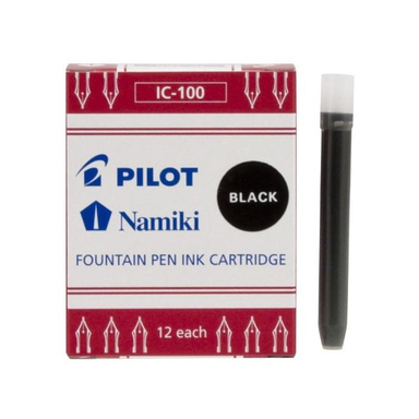 Pilot Fountain Pen Ink Cartridges- BLACK 12 PACK