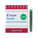 Pilot Fountain Pen Ink Cartridges Green 6 pack