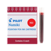 Pilot Fountain Pen Ink Cartridges Red 6 pack