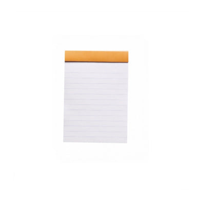 Rhodia Classic Notepad-  Lined- 5.75 x 8.25 inches- lined interior pages with orange cover.