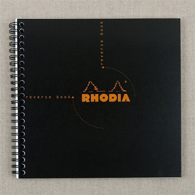 Rhodia Reverse Book- 8.25 by 8.25 inches- black cover
