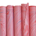 Marbled Paper- Hot Pink with Red and Blue 5 sheets rolled to show pattern variations