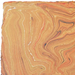 Handmade Marbled Papers- Orange with Green, Red, Gold with deckled edge