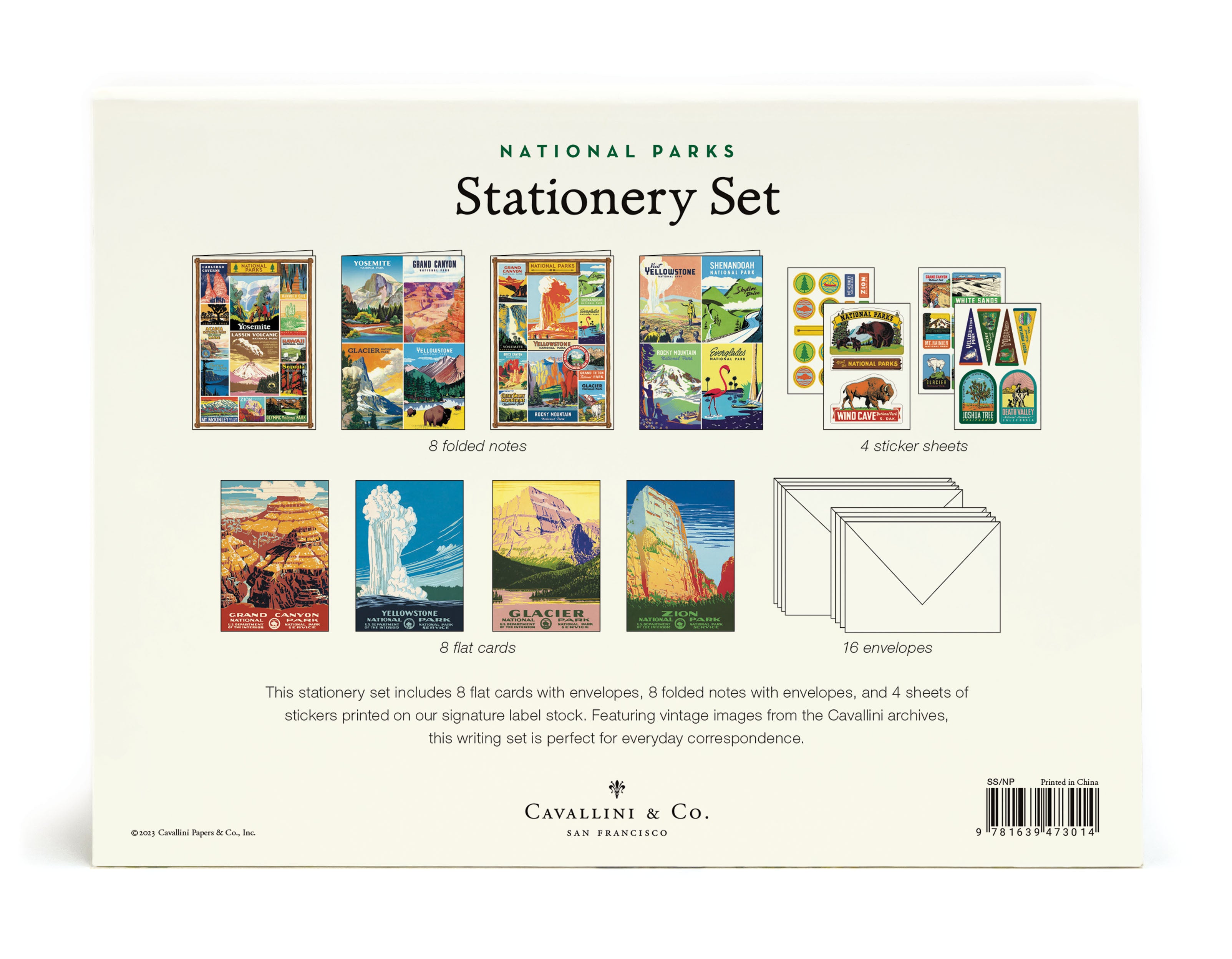 Cavallini & Co. National Parks Stationery Set