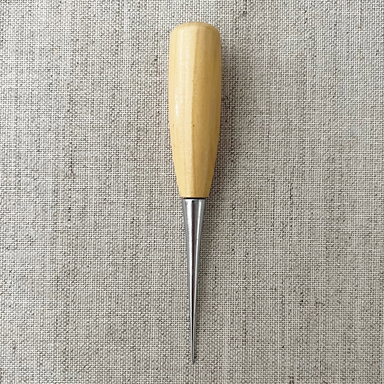 Small Bookbinding Awl- light wood handle with metal tip