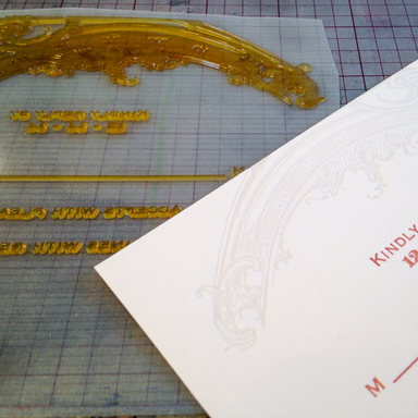 Using Polymer Plates – Letterpress Workshop sample of polymer plate with printed sample detail