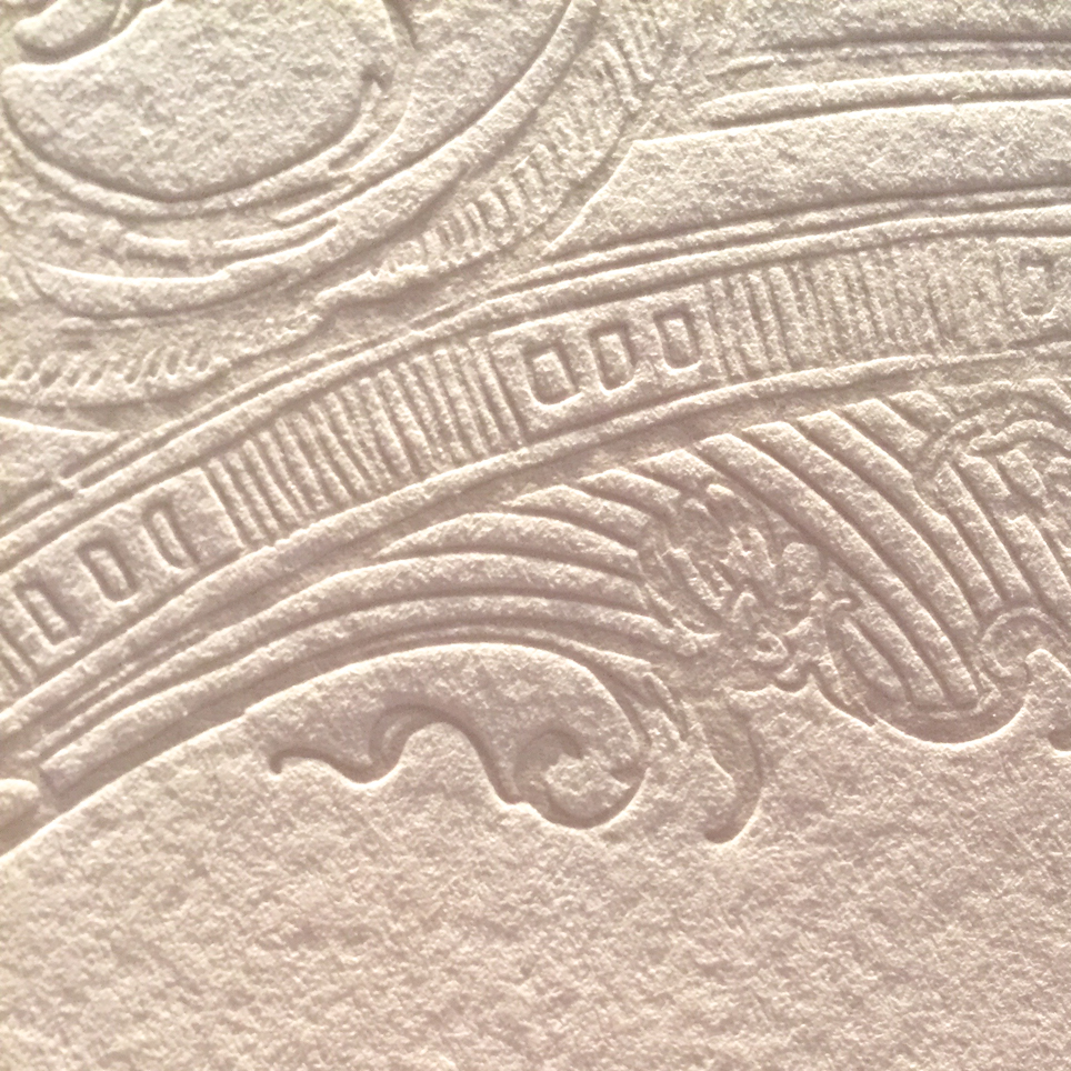 Using Polymer Plates – Letterpress Workshop sample of print impression on paper