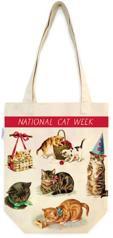 Cavallini & Co. Cats Cotton Tote Bag
