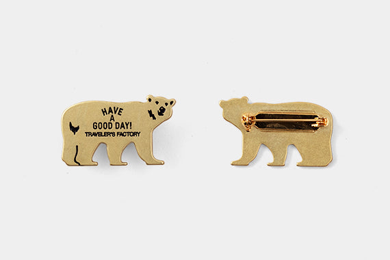 TRAVELER'S FACTORY Partner Shop Brass Bear Badge