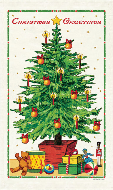 Cavallini & Co. Christmas Tree Holiday Cotton Tea Towel
