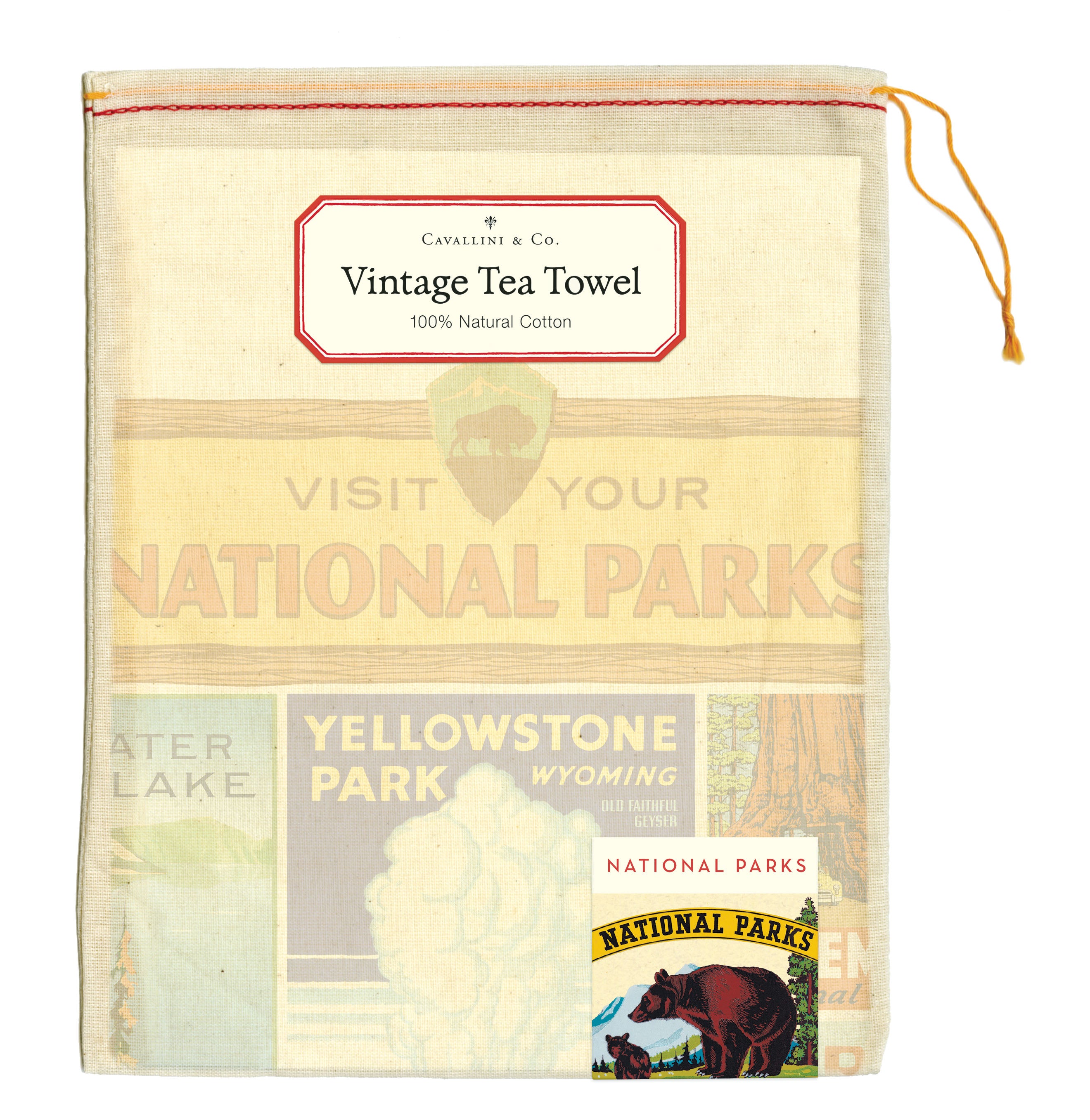 Cavallini & Co. National Parks Cotton Tea Towel package