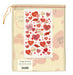 image of back of bag for Cavallini & Co. Valentine Hearts  Cotton Tea Towel