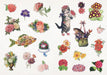 The Curious Collections Sticker Book- example pages of vintage victorian style flower arrangement stickers