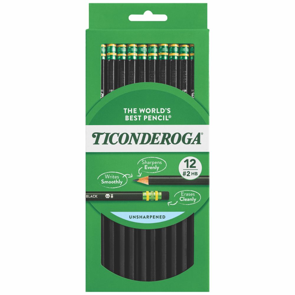 Ticonderoga Black #2/HB Graphite Pencils