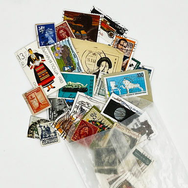 Vintage Stamp Pack showing a variety of stamps