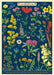 Cavallini & Co. Field Guide to Wildflowers Decorative Paper-Illustration of various wildflowers on a blue background