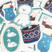 Washi Flake Stickers- Blue Themed Set close-up of stickers.