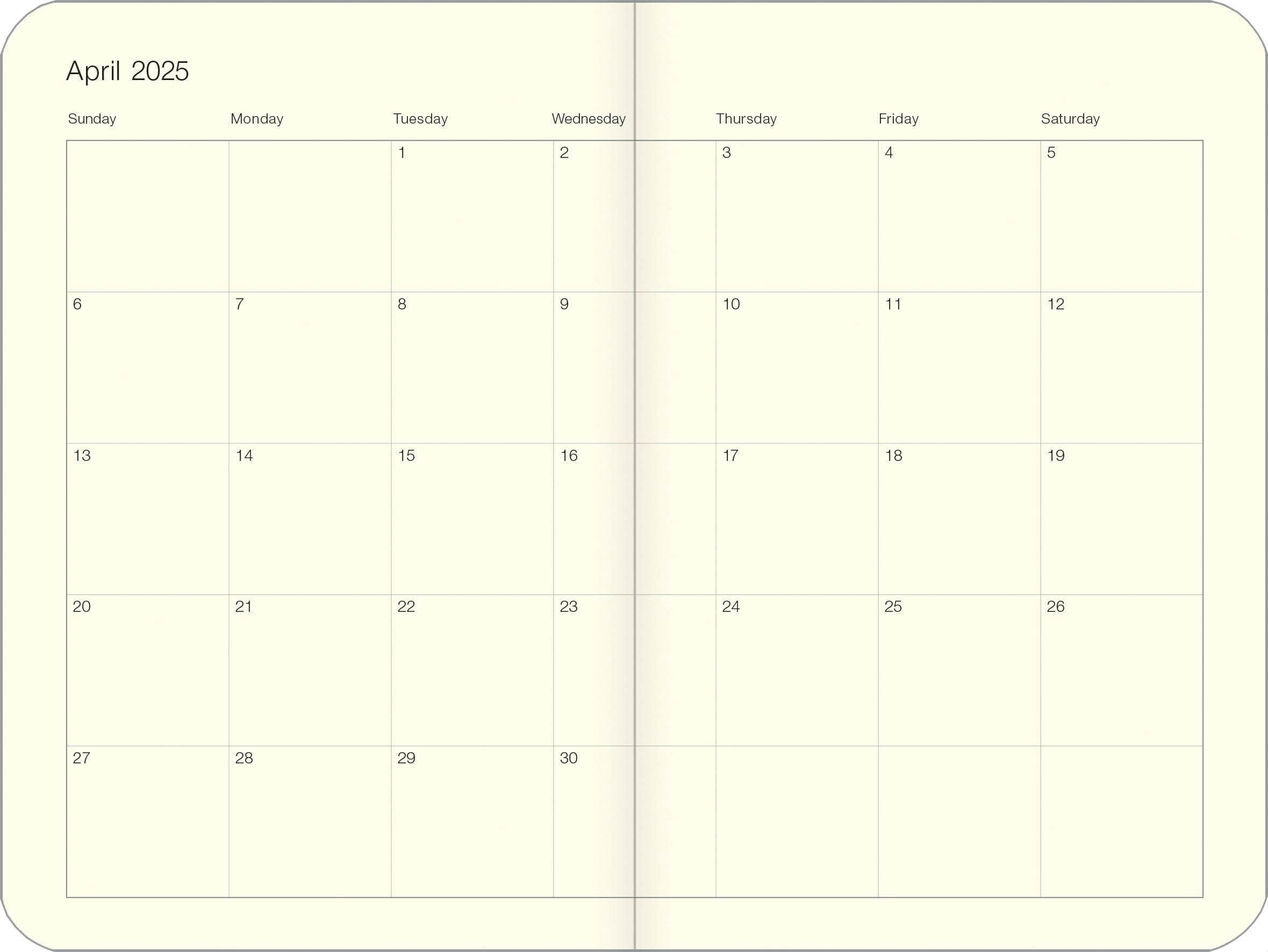  Week at a glance layout, along with month at a glance for planning your year. 