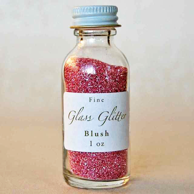 Authentic German Glass Glitter- Blush in 1 oz glass bottle