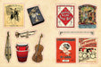 Cabinet of Curiosities Sticker Book- sample page with vintage stickers