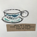 Haiku Haigu - Poetry & Line Drawing class page sample with drawn tea cup and haiku