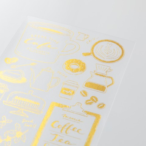 Foil Transfer Sticker- Coffee Theme