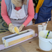 Natural Soap - A Hands-On Workshop pouring the soap into the mold