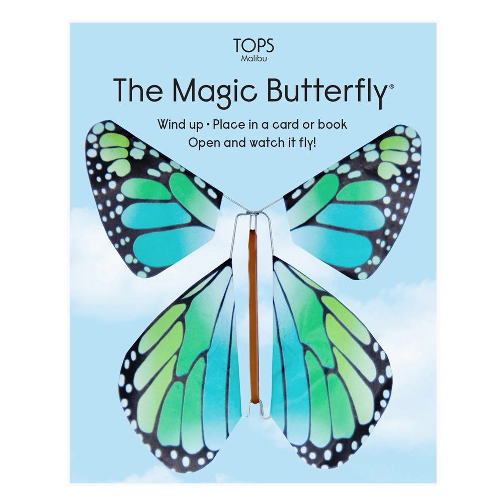Magic Flying Butterfly green in package