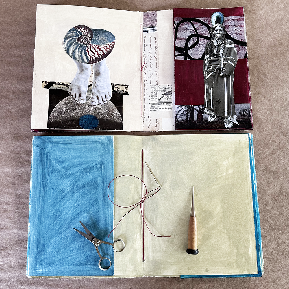 Visual Journaling - Return to the Analog World with bound books, collaged pages, and tools 