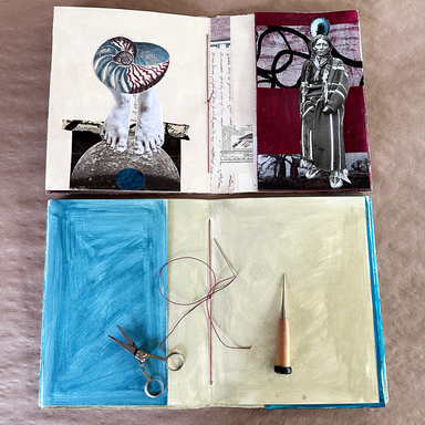 Visual Journaling - Return to the Analog World with bound books, collaged pages, and tools 