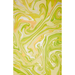 Handmade Indian Cotton Paper- Marbled Limoncello-Free Spirit- pale green, silver and gold-  full sheet