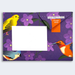 Pigeon Post- Carnival of Colour with ornage, yellow and blue birds on purple background