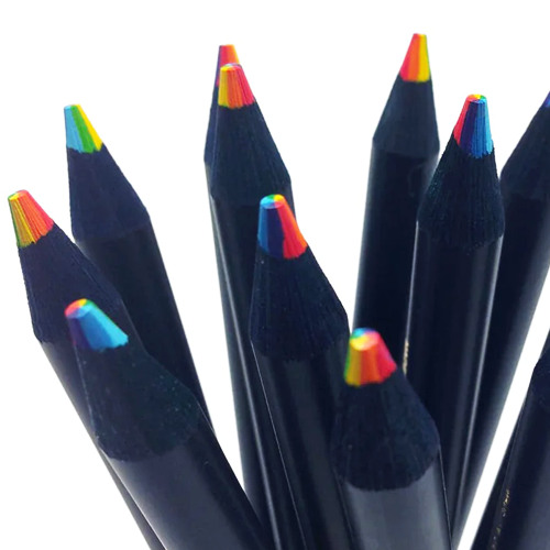 TSTE Pencil - Rainbow A new addition to our herb garden collection of  pencils! Red, yellow, and blue combine for a vibrant spectrum of colors.  The eraser has been replaced with a