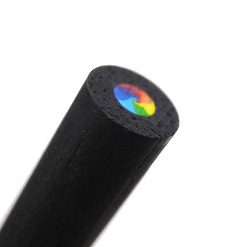 Rainbow Pencil - 7 Colors in 1 - Ebony Stained Wood