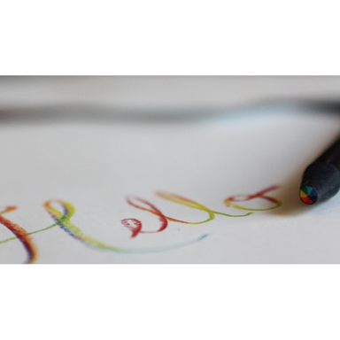 writing "Hello" with Rainbow Pencil- 7 Colors in 1