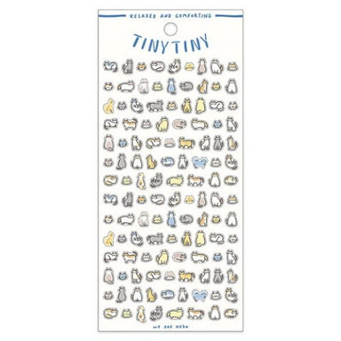 Japanese Mini Stickers- Tiny Tiny Cats sheet of stickers