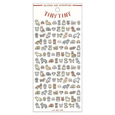 Japanese Mini Stickers- Tiny Tiny Dogs- single sticker sheet