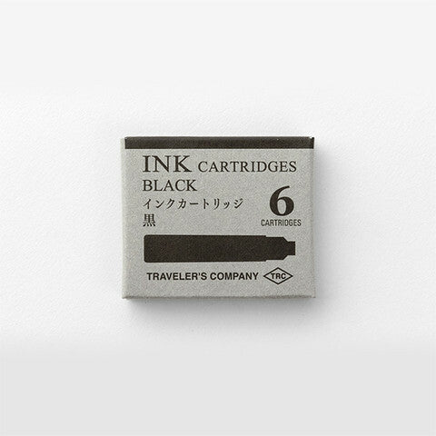 Traveler's Notebook Accessories- Fountain Pen Cartridges in Black- package of 6.