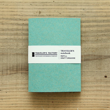 Traveler's Factory Partner Shop Passport Size Turquoise Kraft Paper Notebook