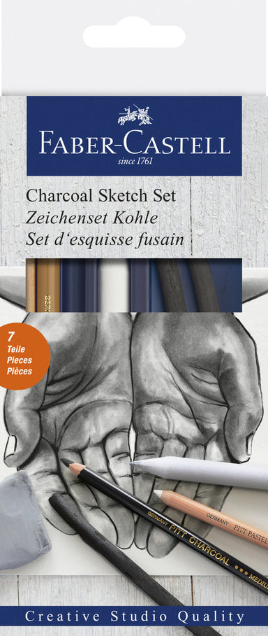 Faber-Castell Charcoal Sketch Set comes with a selection of professional charcoals and accessories is an excellent value for hobby artists and students.