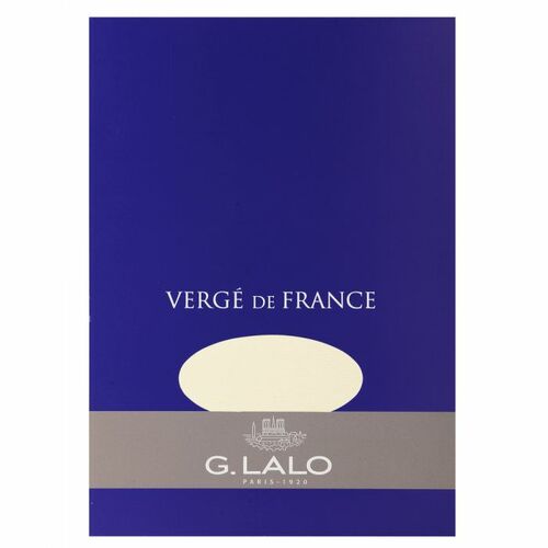 G. Lalo Verge de France Ivory Colored Writing Pad A5 Size- Blank- 50 sheets