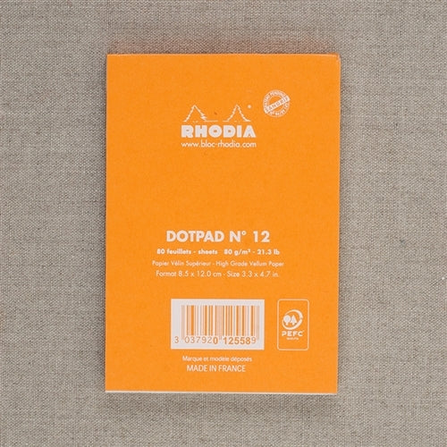 Rhodia Dot Pad, Orange, 3.38 x 3.75 inches