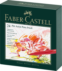 Faber-Castell PITT Artist Brush Set- Box of 24 Pens — Two Hands