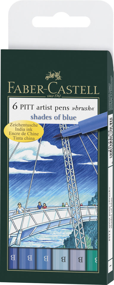 Faber-Castell PITT Artist Pens- Black Pen Set of 4 — Two Hands Paperie