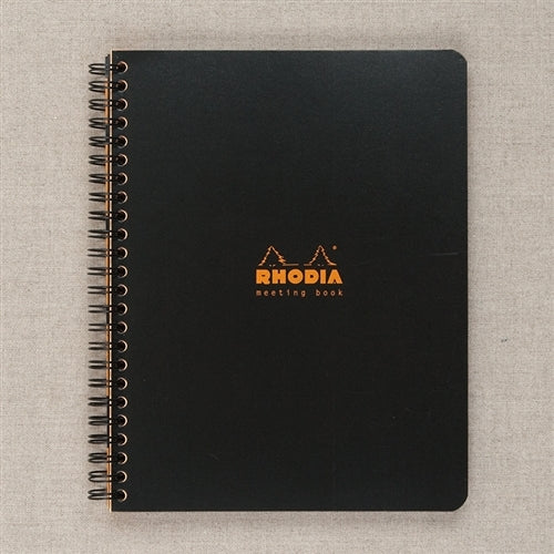 Rhodia Meeting Book Black, 6.5 by 8.25 inches