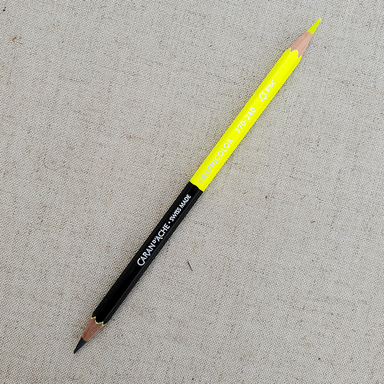 Caran d'Ache Bicolor Pencil- Graphite and Yellow single pencil