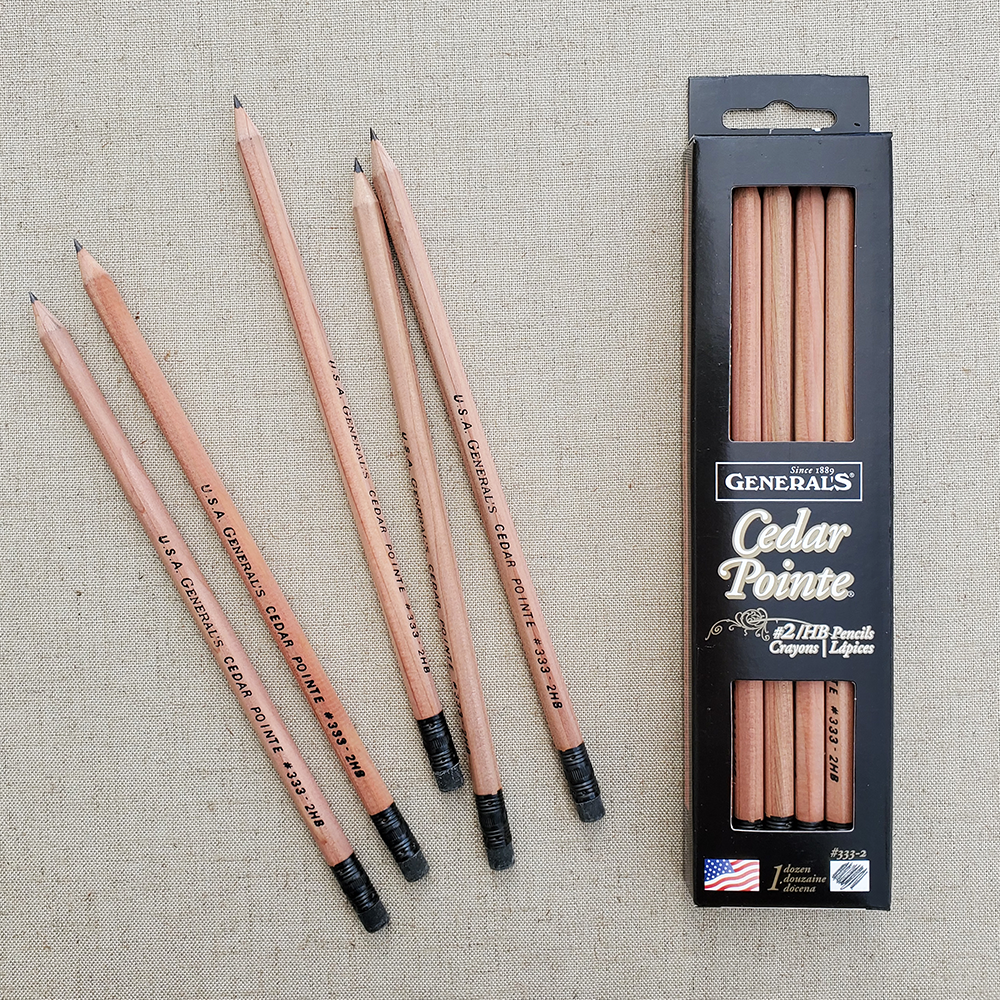 General Pencil Charcoal White Pencil Set 2 Pencils & Sharpener Cedar  General's -  Hong Kong