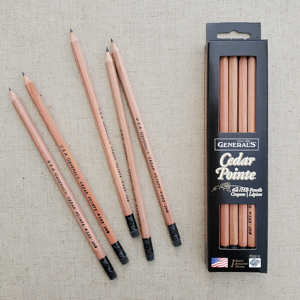 No. 2 Pencil Set - 12 Writing Pencils - White Eraser - Appointed Incense Cedar