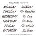 Midori Rubber Stamp- Days of the Week